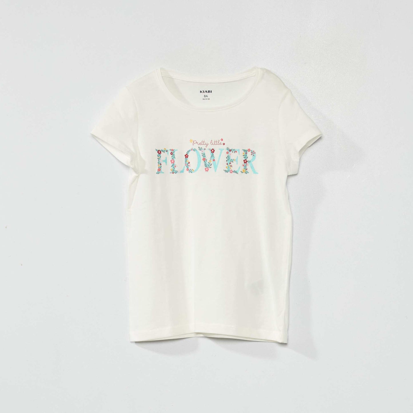 Round-neck T-shirt with cute print WHITE