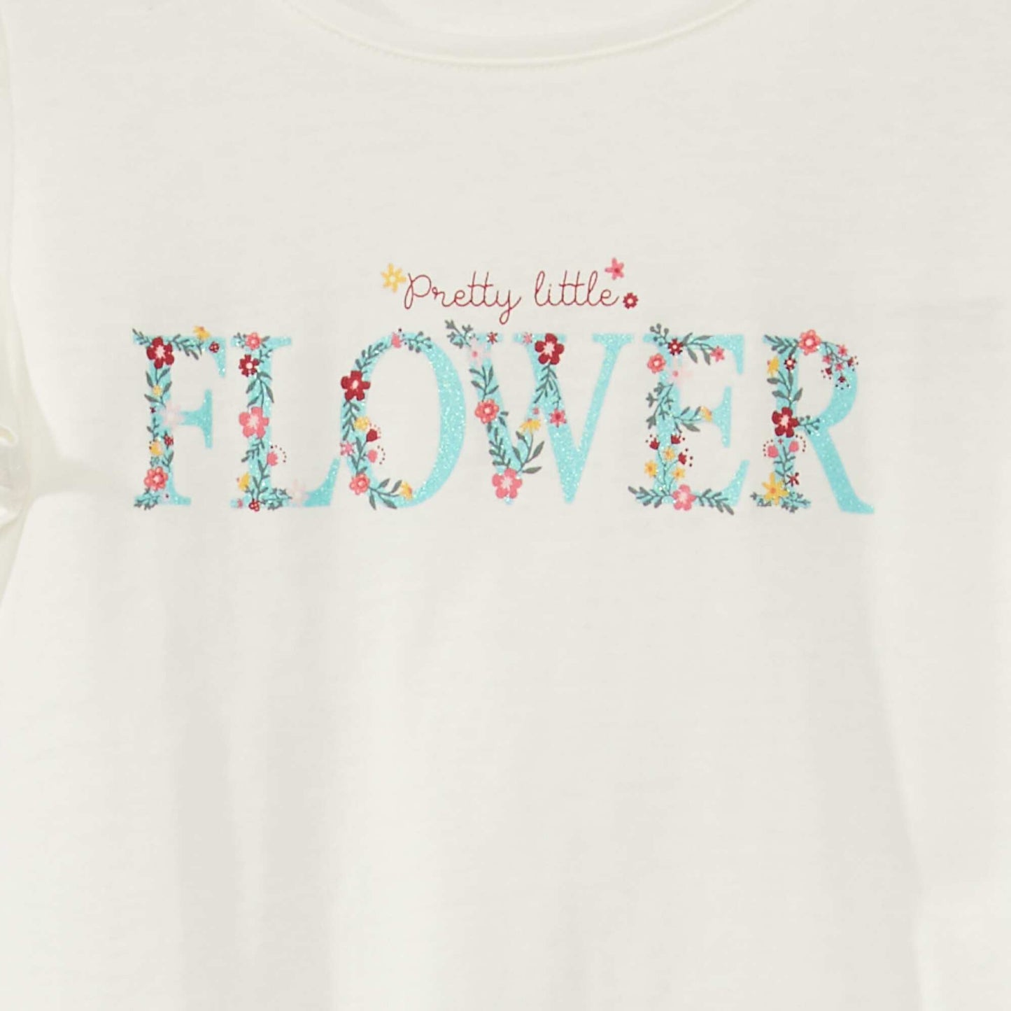 Round-neck T-shirt with cute print WHITE