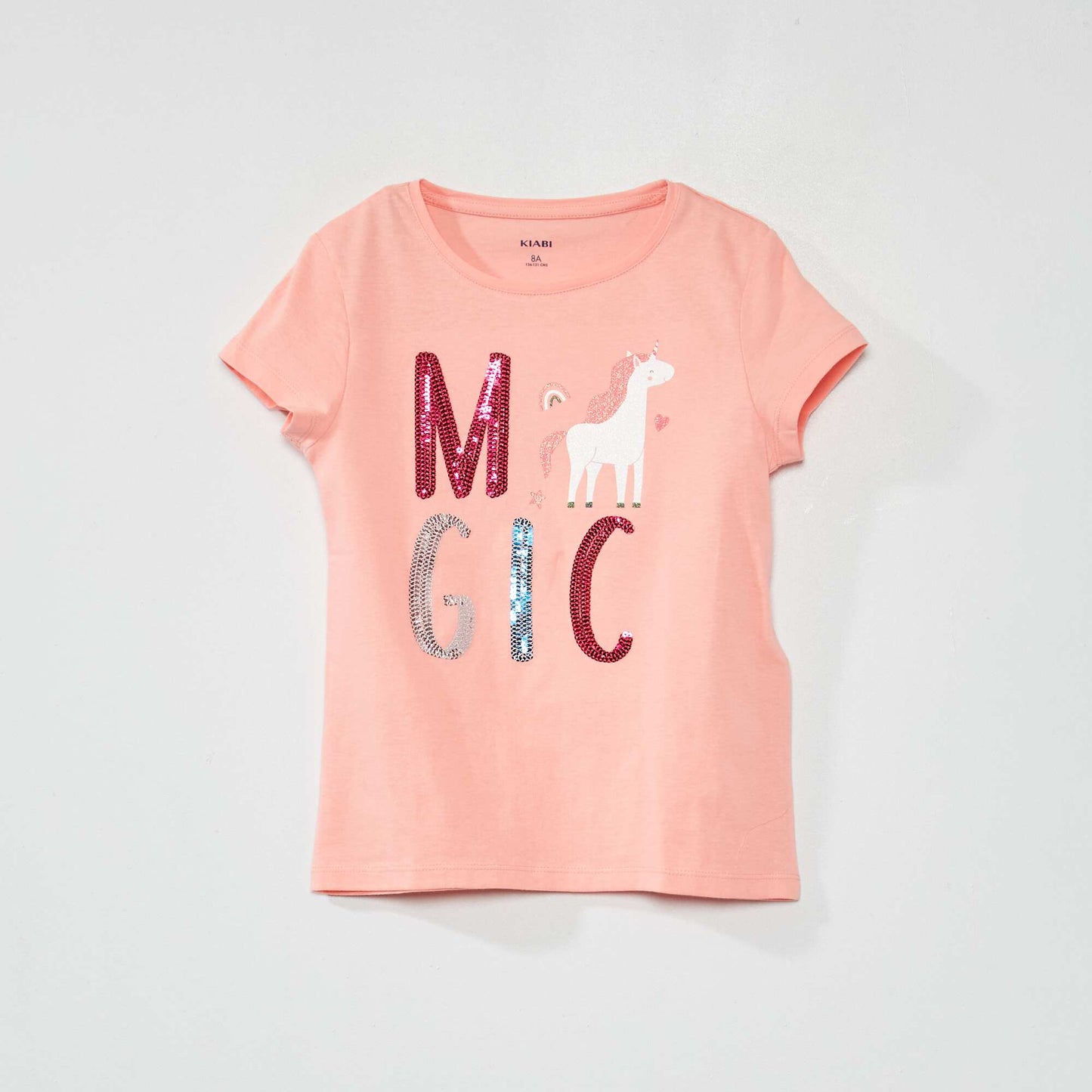 Stylish round neck T-shirt PINK