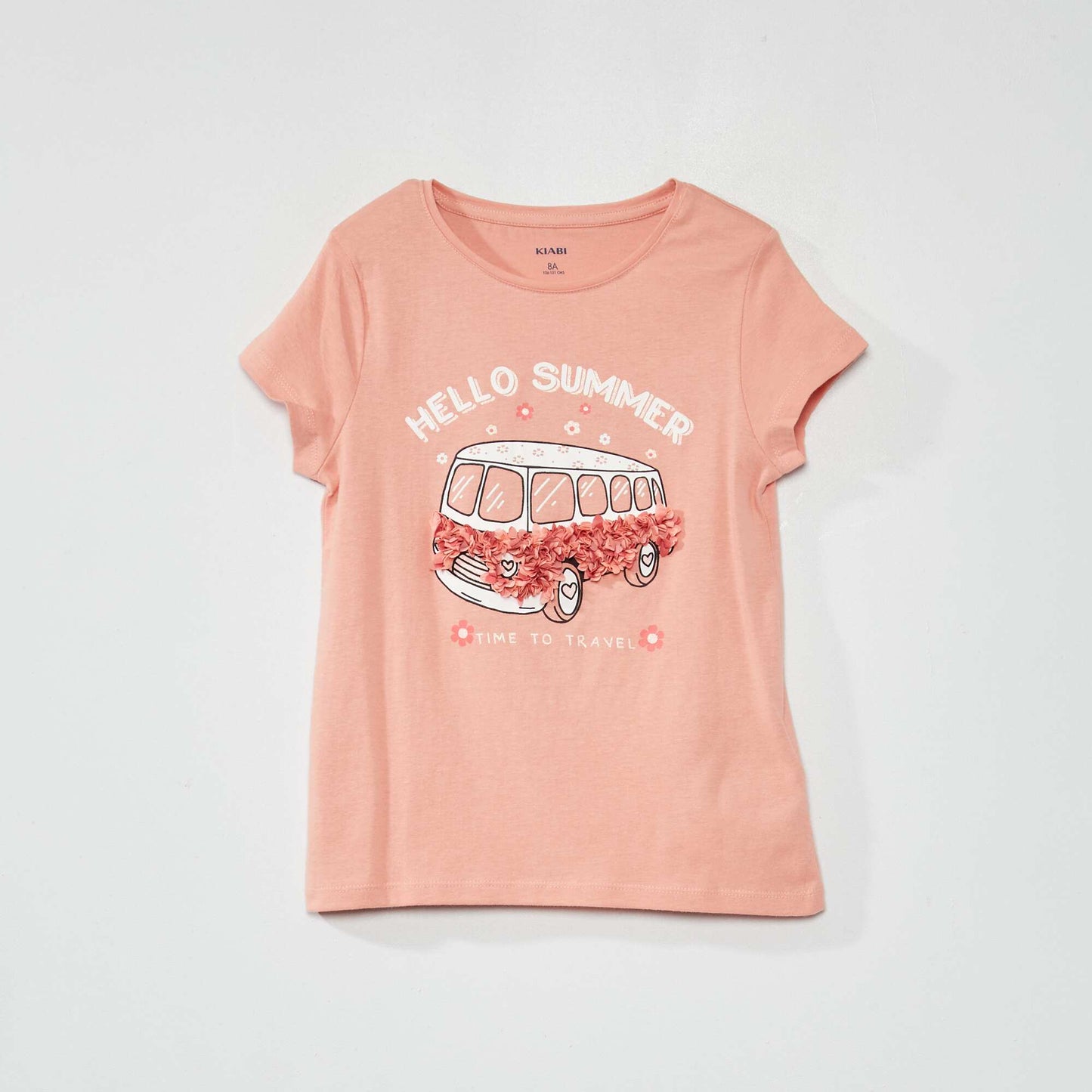 Stylish round neck T-shirt PINK