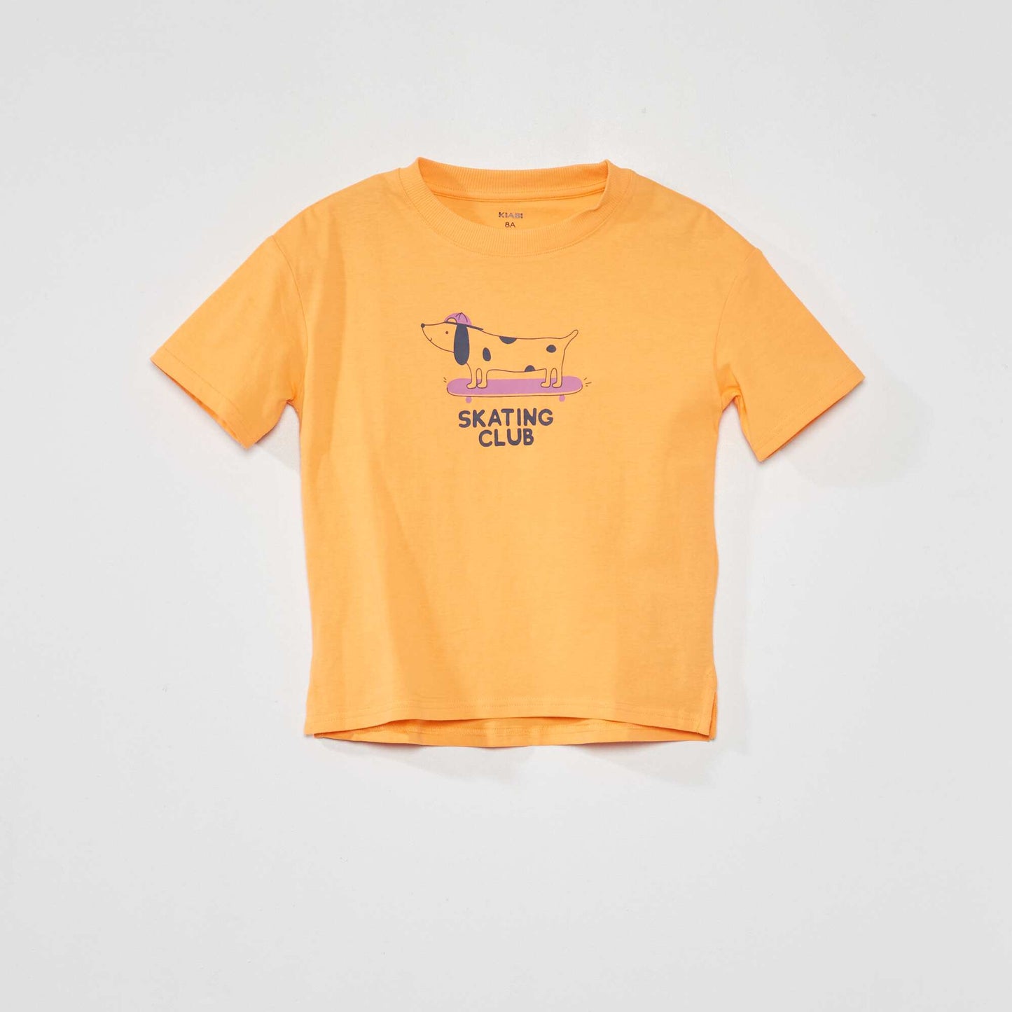 'Skate' print T-shirt ORANGE
