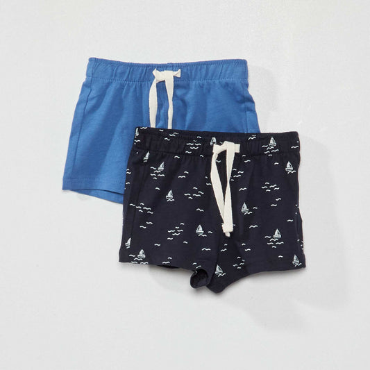 2 pairs of jersey shorts BLUE