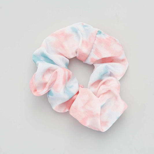 Tie-dye fabric scrunchie multicoloured