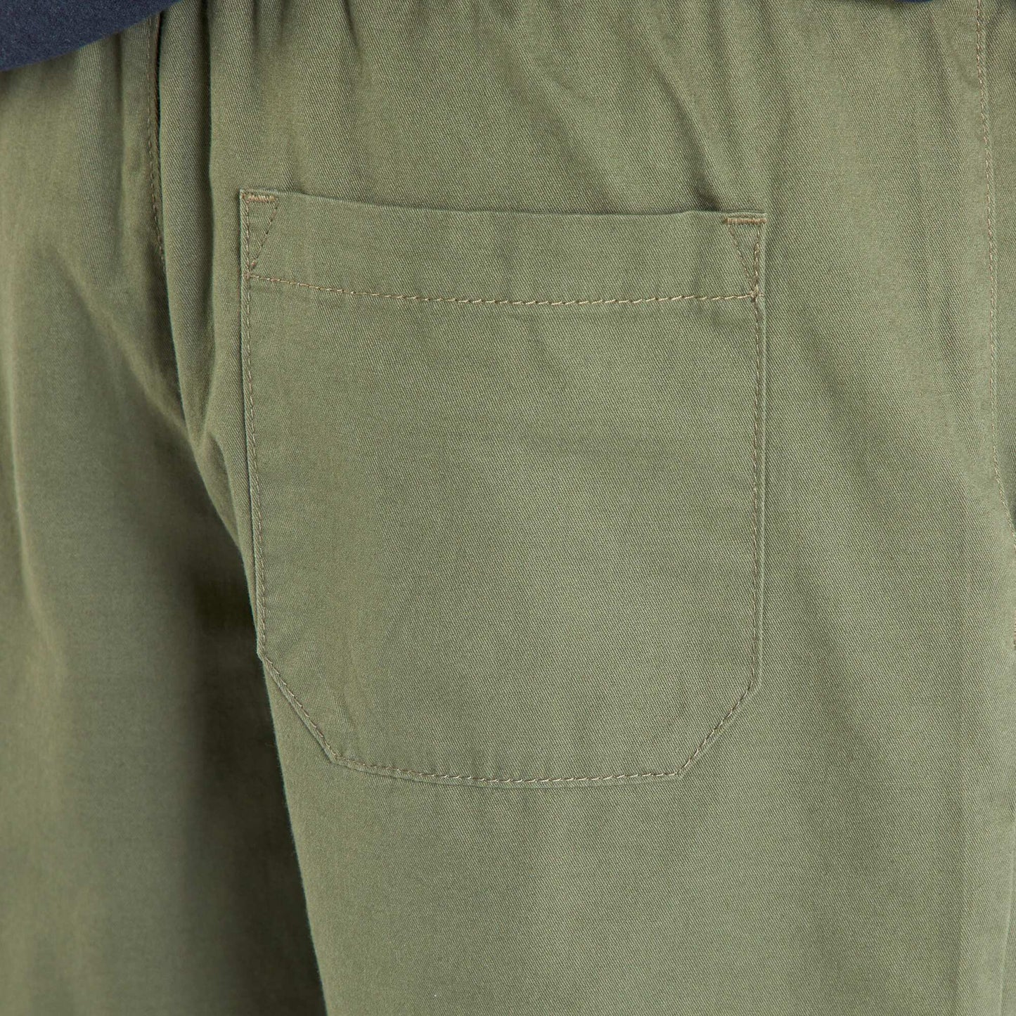 Block colour cotton Bermuda shorts dark green