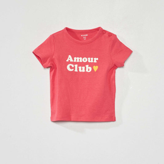 T-shirt with 'the sweet baby' lettering PINK