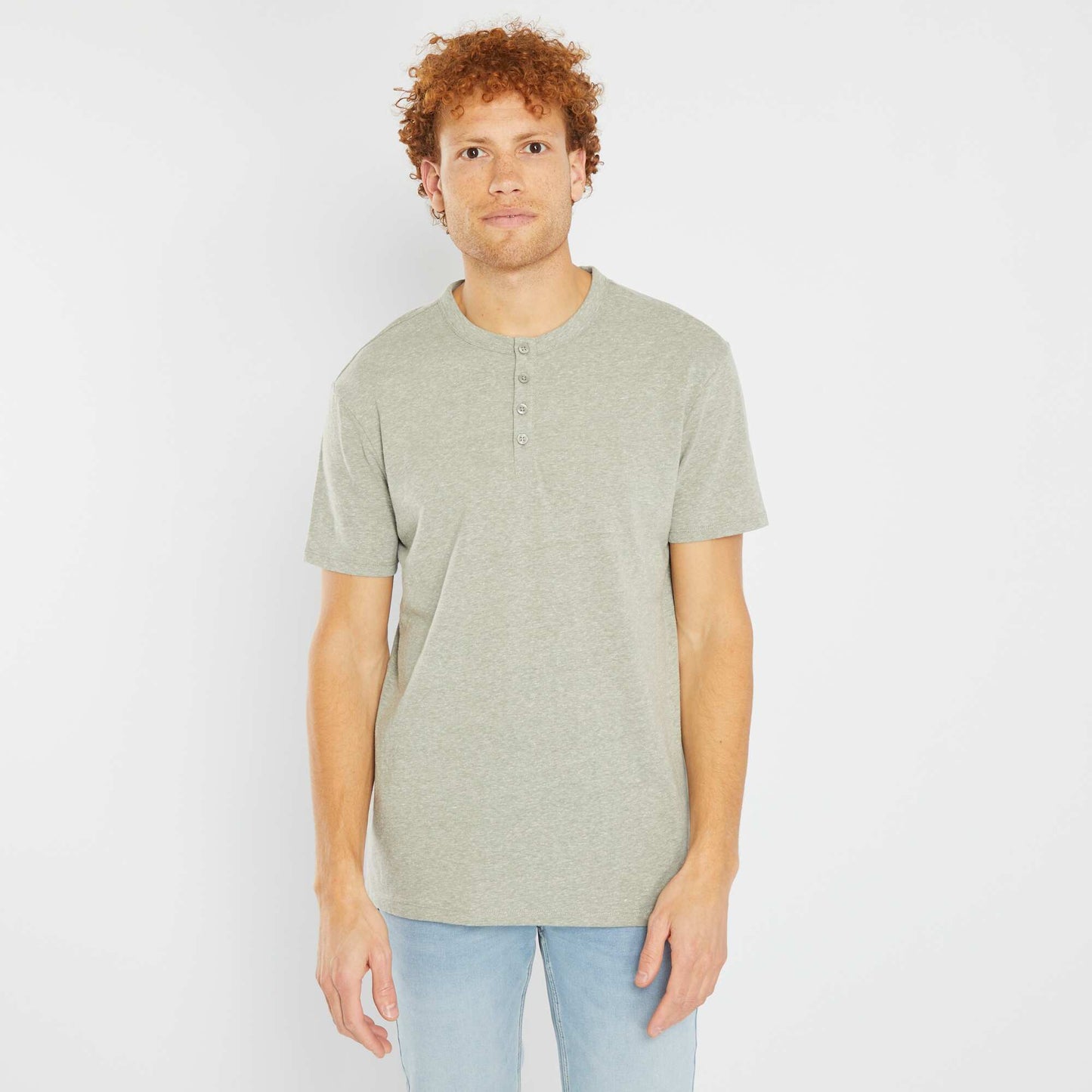 Marl-effect T-shirt grey