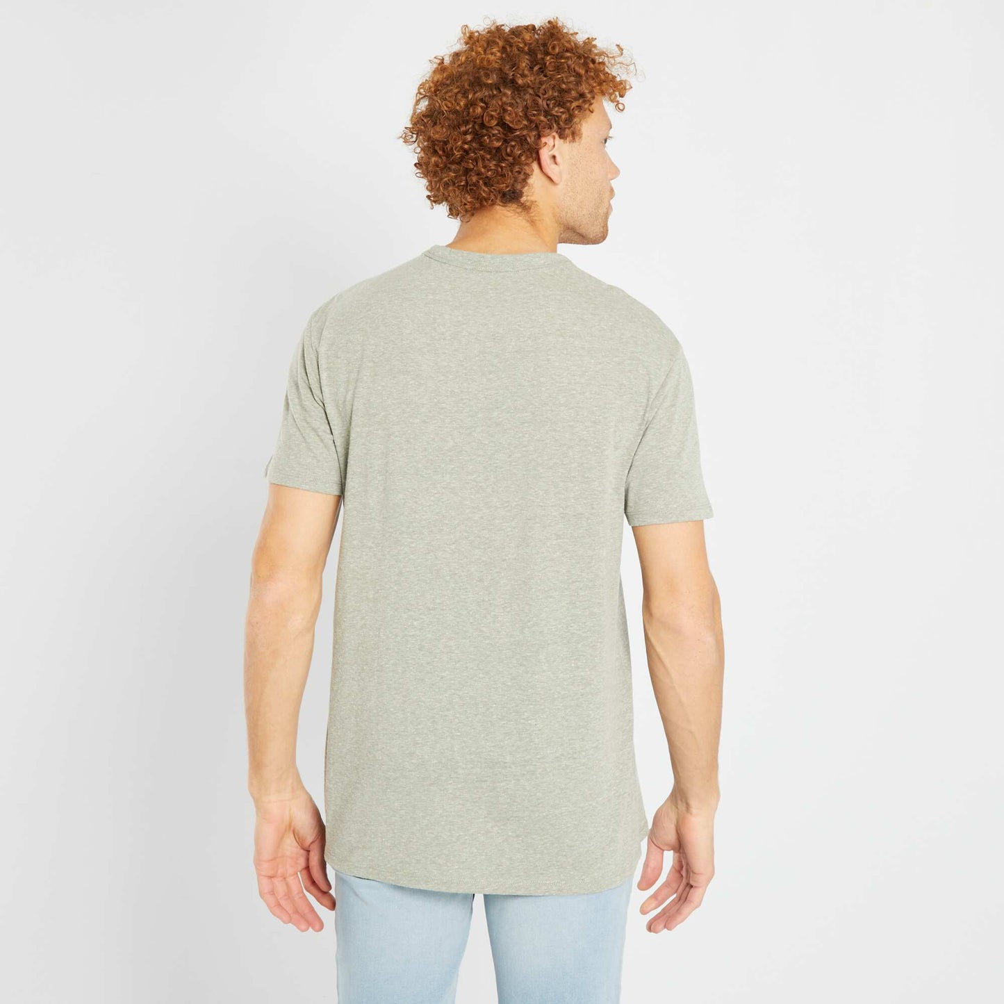 Marl-effect T-shirt grey